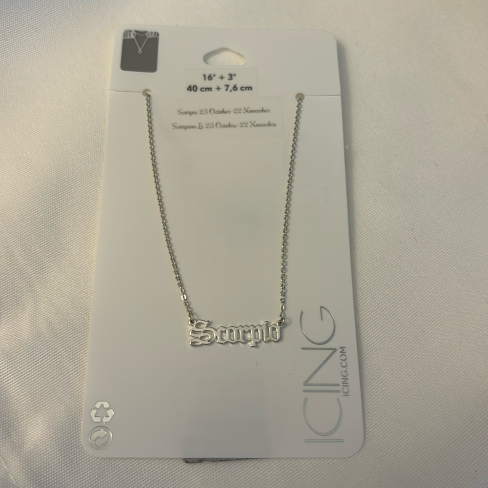 Icing Scorpio Necklace Silver